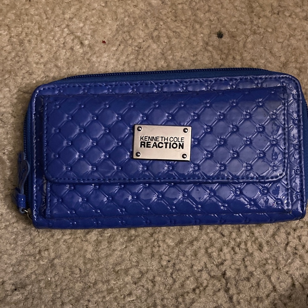 Kenneth Cole Reaction Royal Blue Quilted Wallet